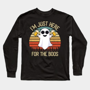 I'm just here for the boos Funny Halloween Ghost T-shirt Long Sleeve T-Shirt